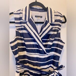 Tommy Hilfiger Classic Navy Blue & White Stripes Dress